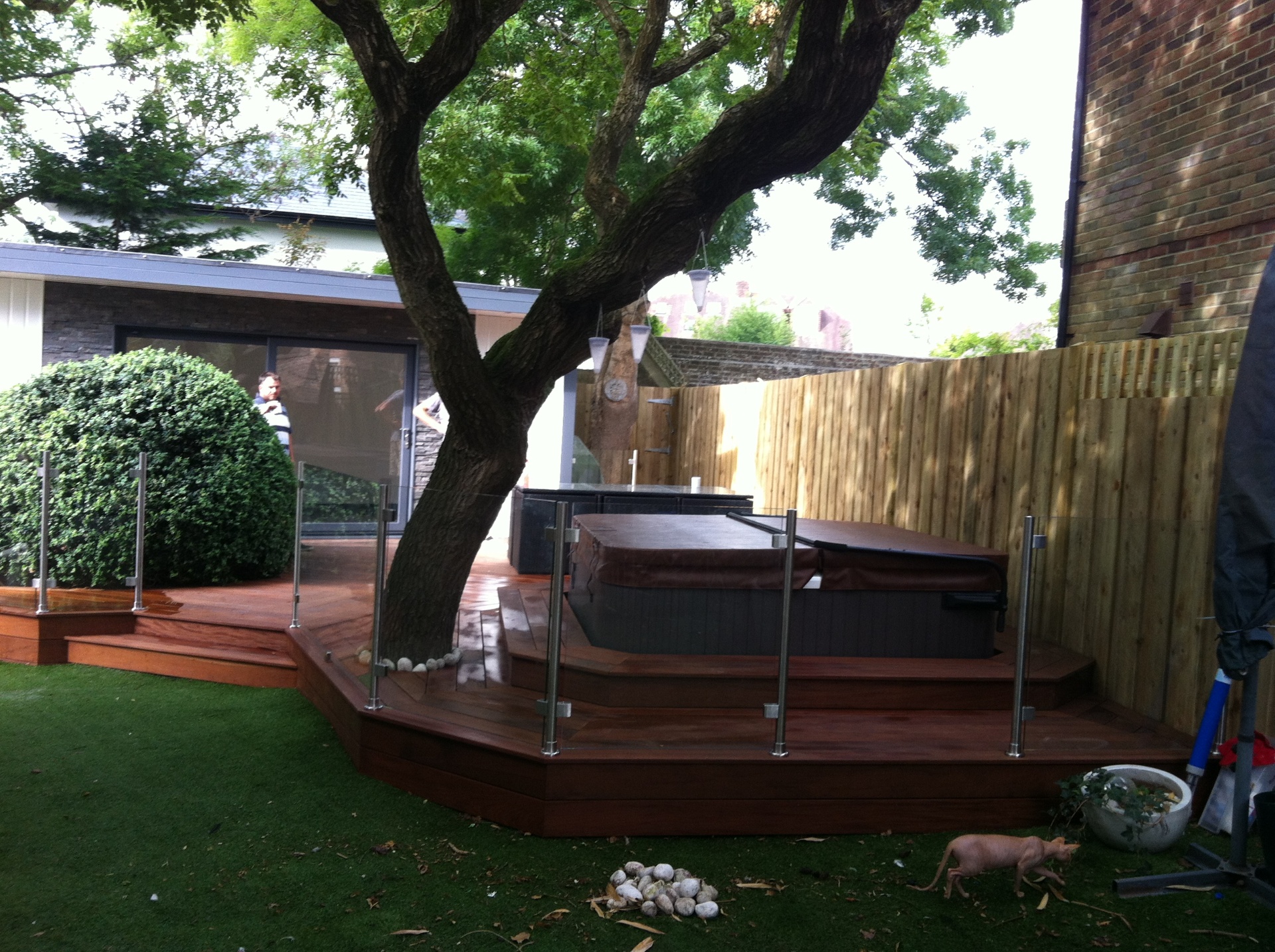 Converted garage with insulated walls and ceiling ready for fit-out