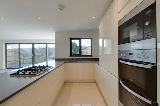 New build project with retaining walls